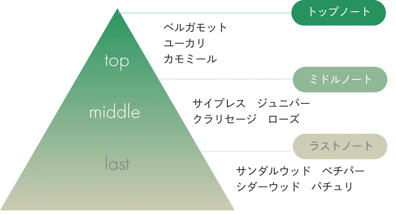 アンバーウッドの香りトライアングル